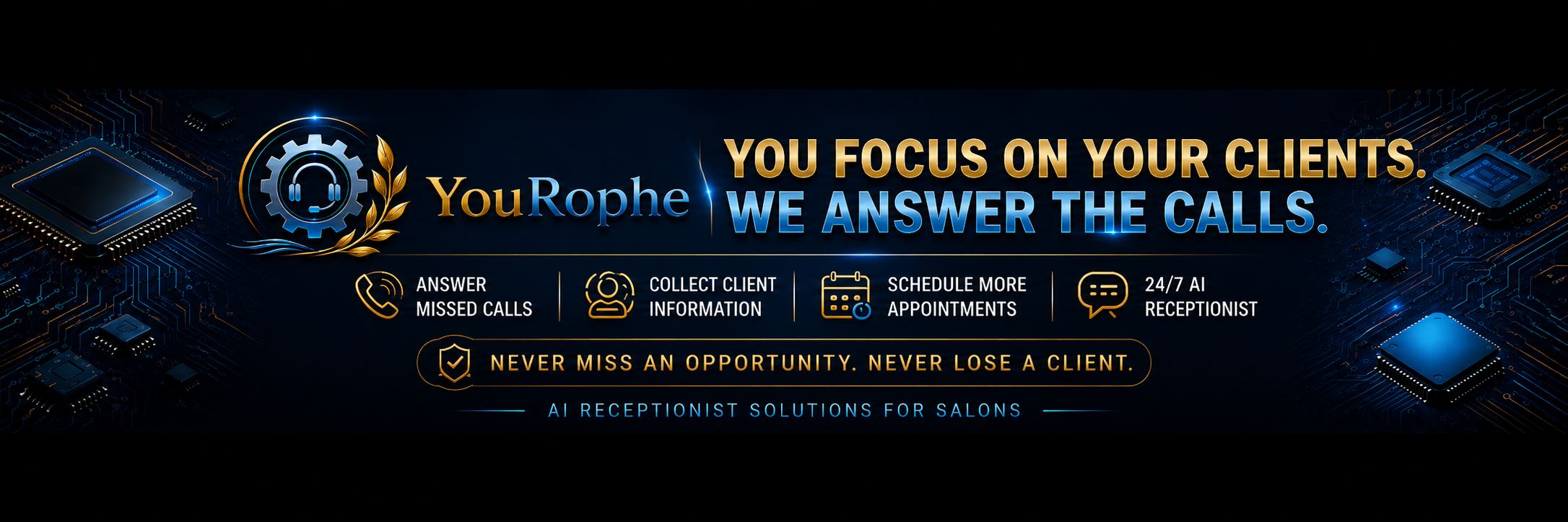 YouRophe AI Receptionist — you focus on your clients, we answer the calls
